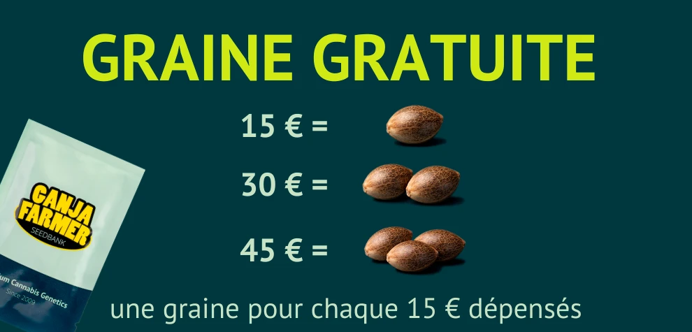 1 graine gratuite pour chaque 15 € dépensés