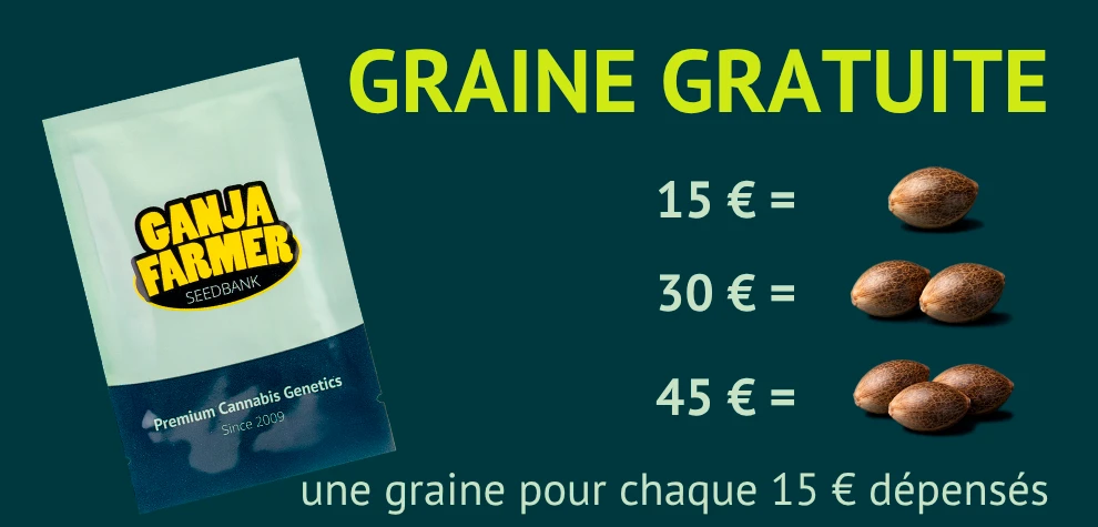 1 graine gratuite pour chaque 15 € dépensés